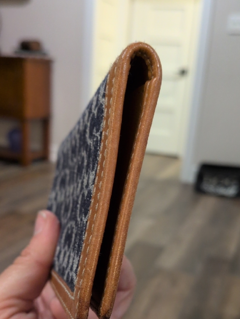 Coach Mini C Checkbook Cover With Tattersall Lining - Picture 9 of 10